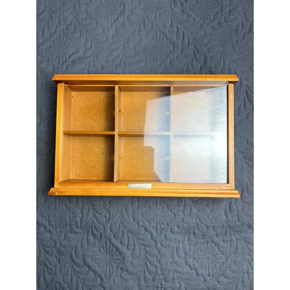 SOLID WOOD NASCAR 12 DIECAST CAR DISPLAY CASE - WALL MOUNT for Collectors: Used